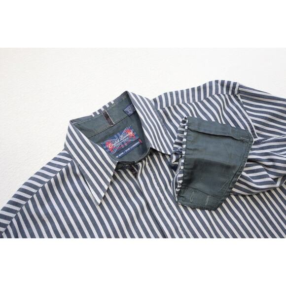 English Laundry Dress Shirt Striped Snap Cuff Long Sleeve Mens Size XL - Picture 11 of 15